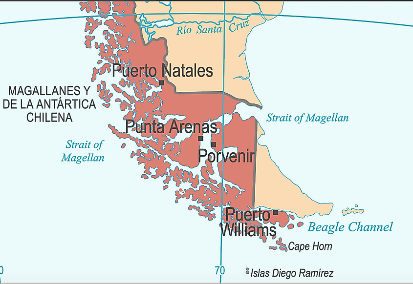 Strait of Magellan map