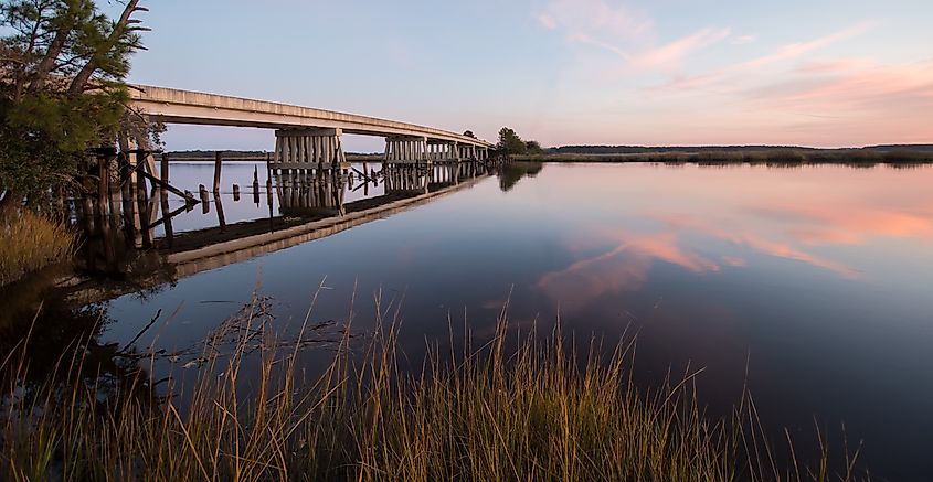 Sunset over the Ashepoo River in the ACE Basin, South Carolina