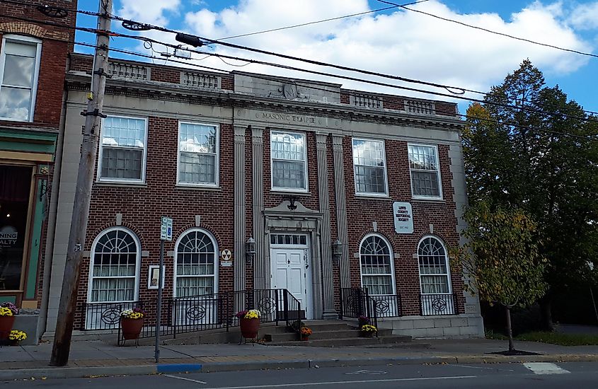  The Masonic Temple in Lowville, New York, now serves as the home for the Lewis County Historical Society.