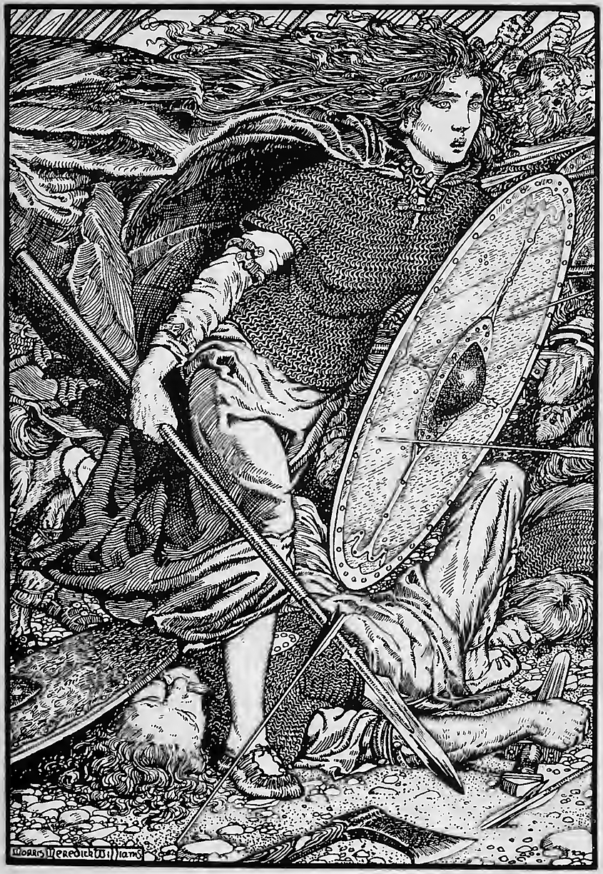 Lagertha as imagined in a lithography by Morris Meredith Williams in 1913