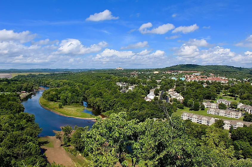 A view of Table Rock Lake near Branson, Missouri