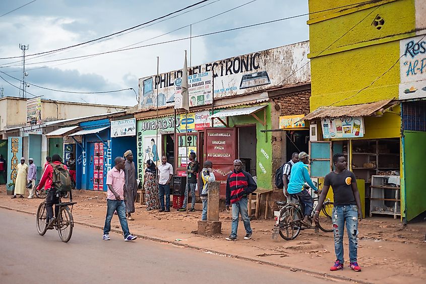 A typical street-scene in Bujumbura, Burundi.