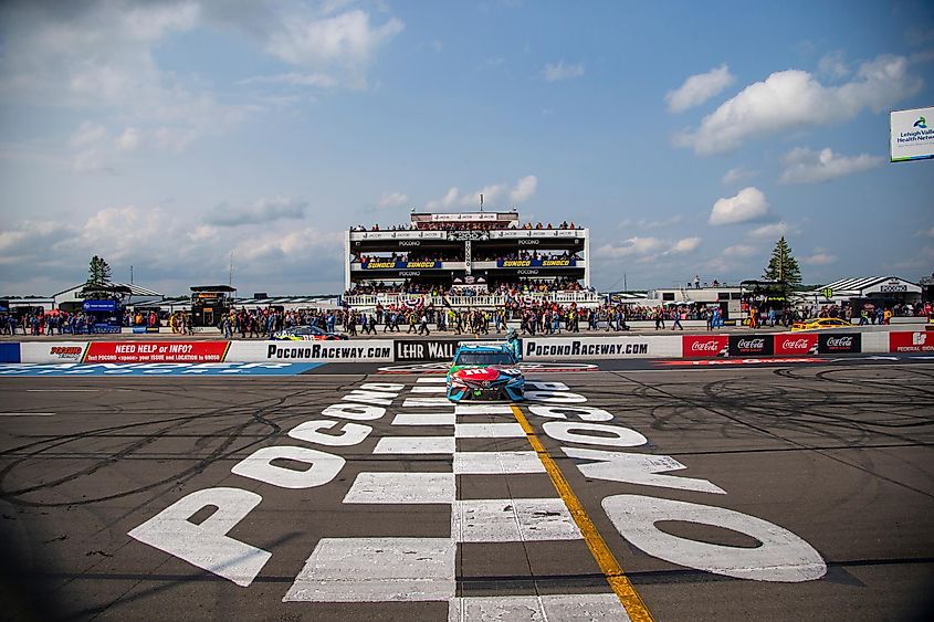 The Pocono Raceway in Long Pond, Pennsylvania.