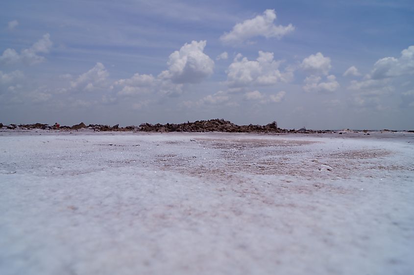 The Great Salt Plains in northwest Oklahoma