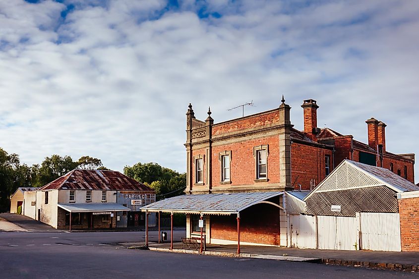 Historic Victorian architecture in the old gold mining town of Maldon, Victoria