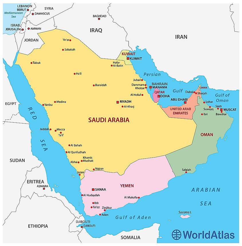 Arabian Peninsula map
