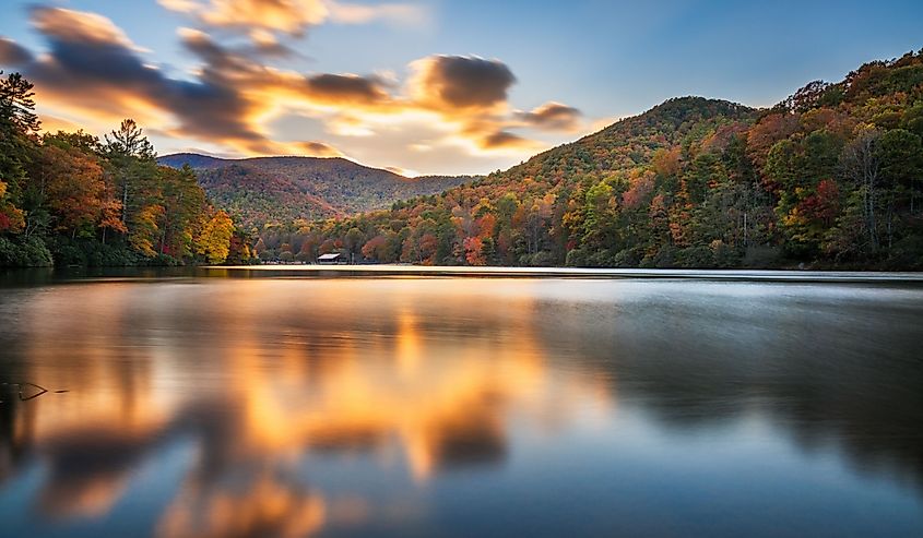 Vogel State Park, Georgia, USA in the autumn season.