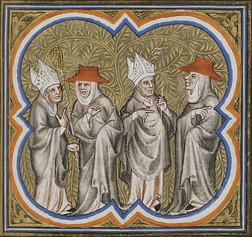 A 14th-century miniature symbolizing the schism