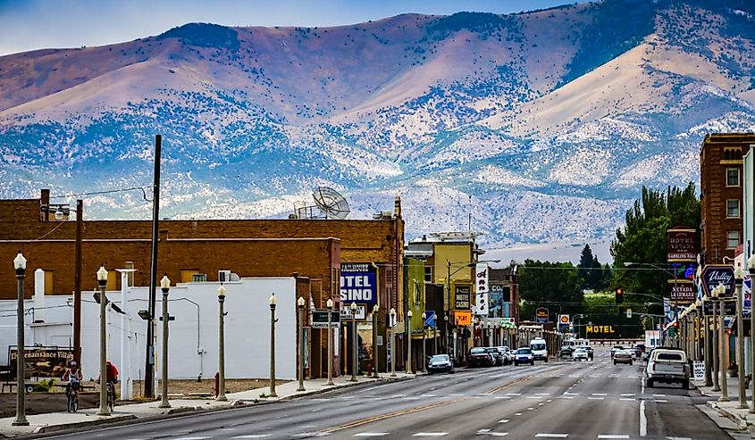 Route 50 and Main St. in Ely, Nevada.