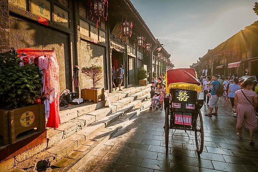 The ancient medieval city of Pingyao in China.