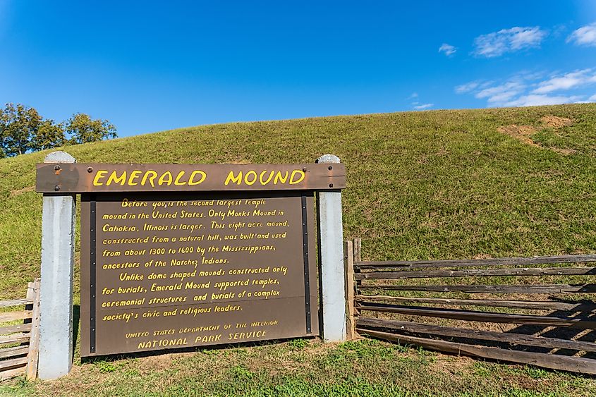 The Emerald Mound site also known as the Selsertown site.