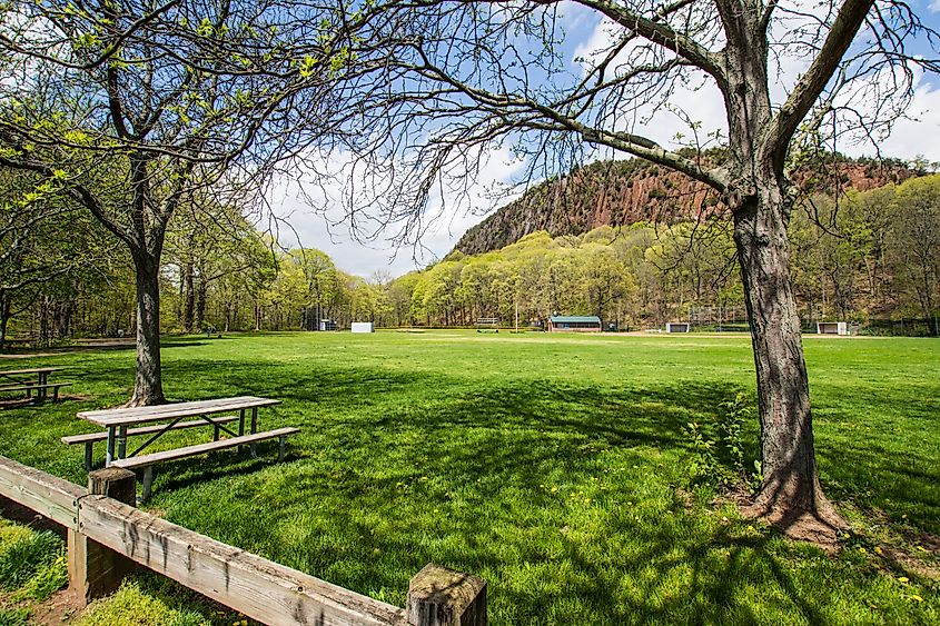 Landscape of West Rock in New Haven, Connecticut.