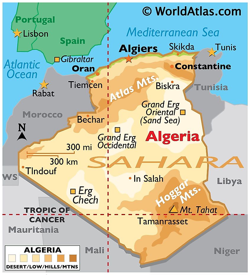 Map of Algeria