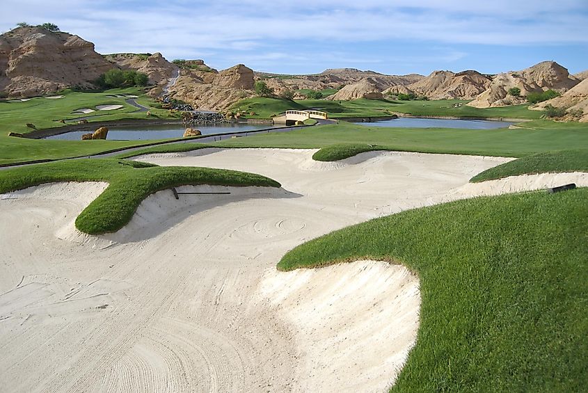 Desert golf course in Mesquite, Nevada.
