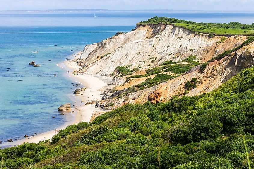The Gay Head Cliffs near Aquinnah on Martha's Vineyard, Massachusetts
