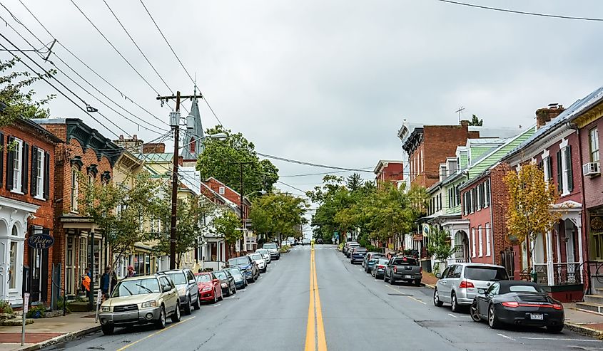 View of German Street in Shepherdstown, West Virginia
