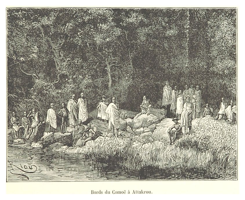 Along the Komoé River, 1892
