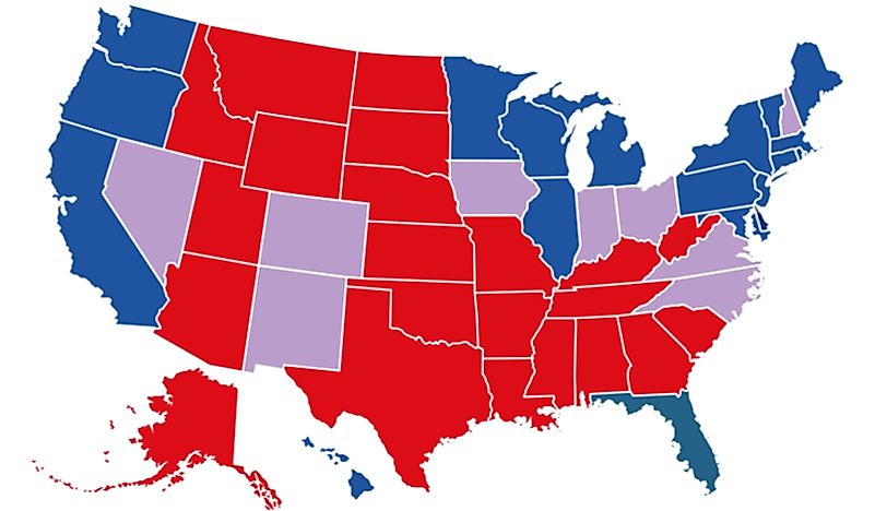 List Of Red States Republican States WorldAtlas