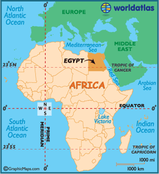 print this Egypt Locator Map