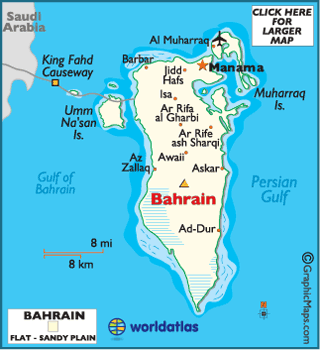 bahrain geographical map