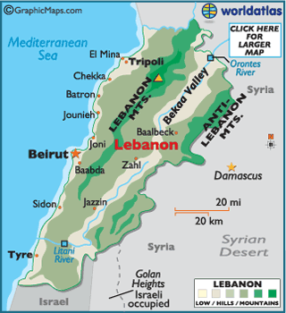 Liban Mapa