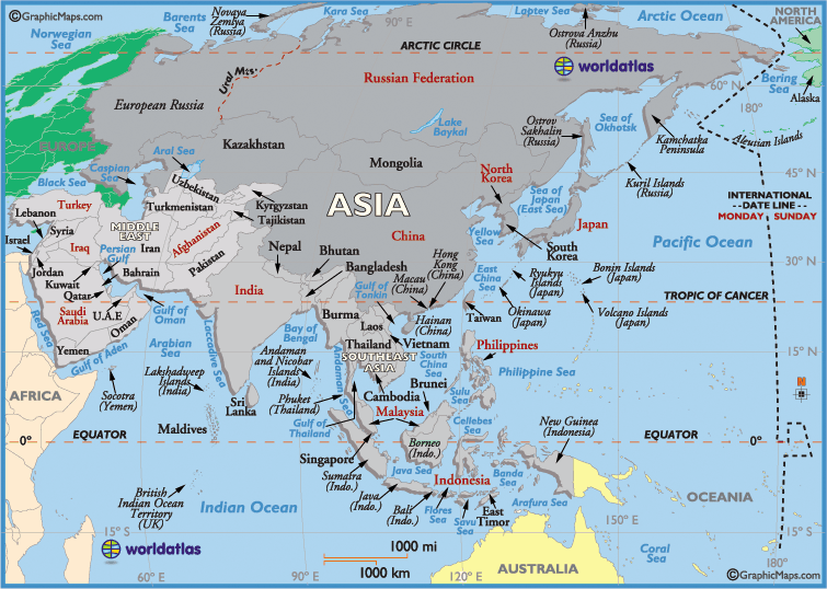 Asia Map Images