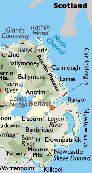 Northern Ireland map