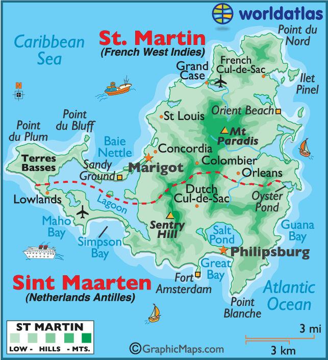 Map of Sint Maarten/St. Martin