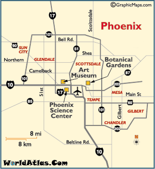 Phoenix  on Phoenix Arizona Map   Fun Things To Do In Phoenix  Phoenix Botanical