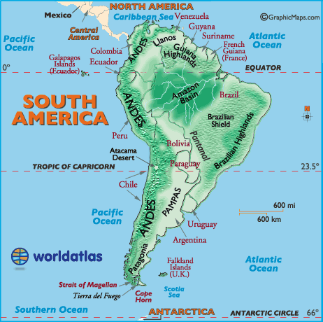 Andes Mountains Location