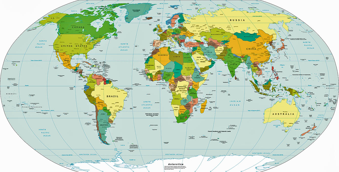 Political World Map / World Map - Continents, Countries and Territories - Worldatlas.com