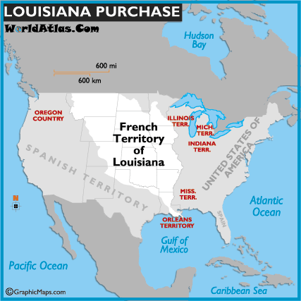 Louisiana Purchase Map Worldatlas