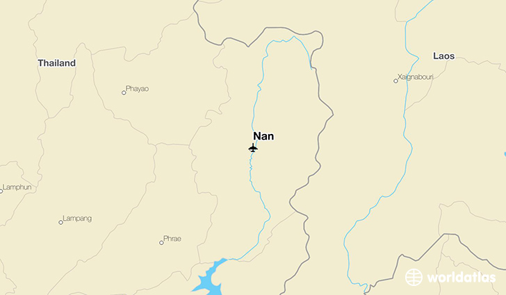 Map Of Nan Thailand - Maps of the World