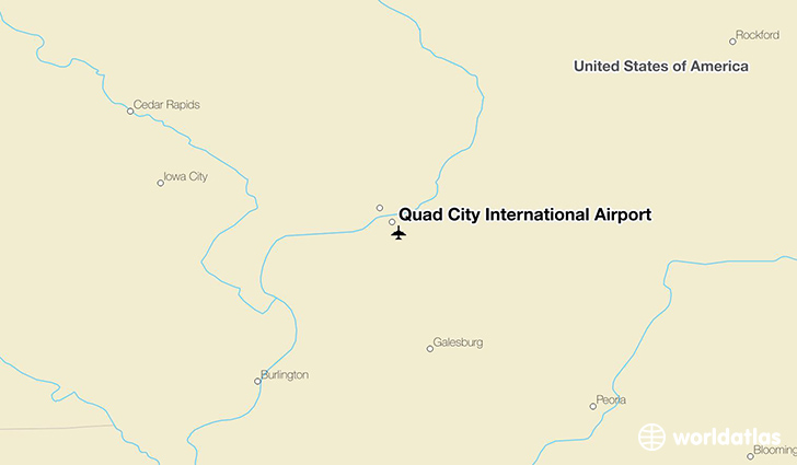 quad city international airport to great jones county fairgrounds