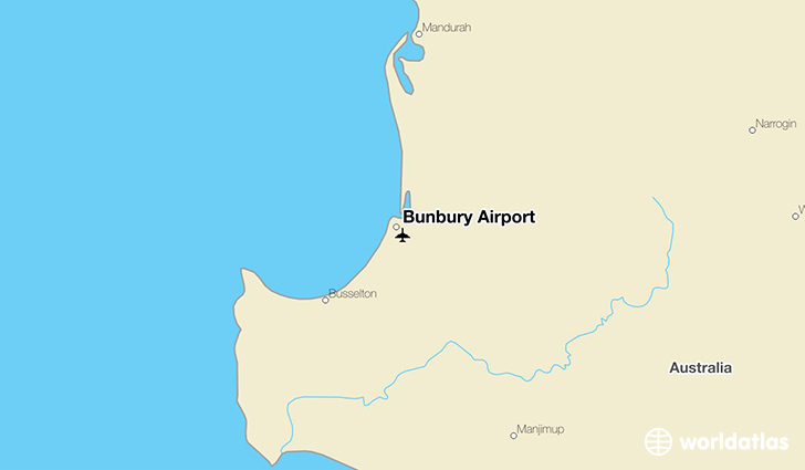 Map Of Bunbury Town Centre
