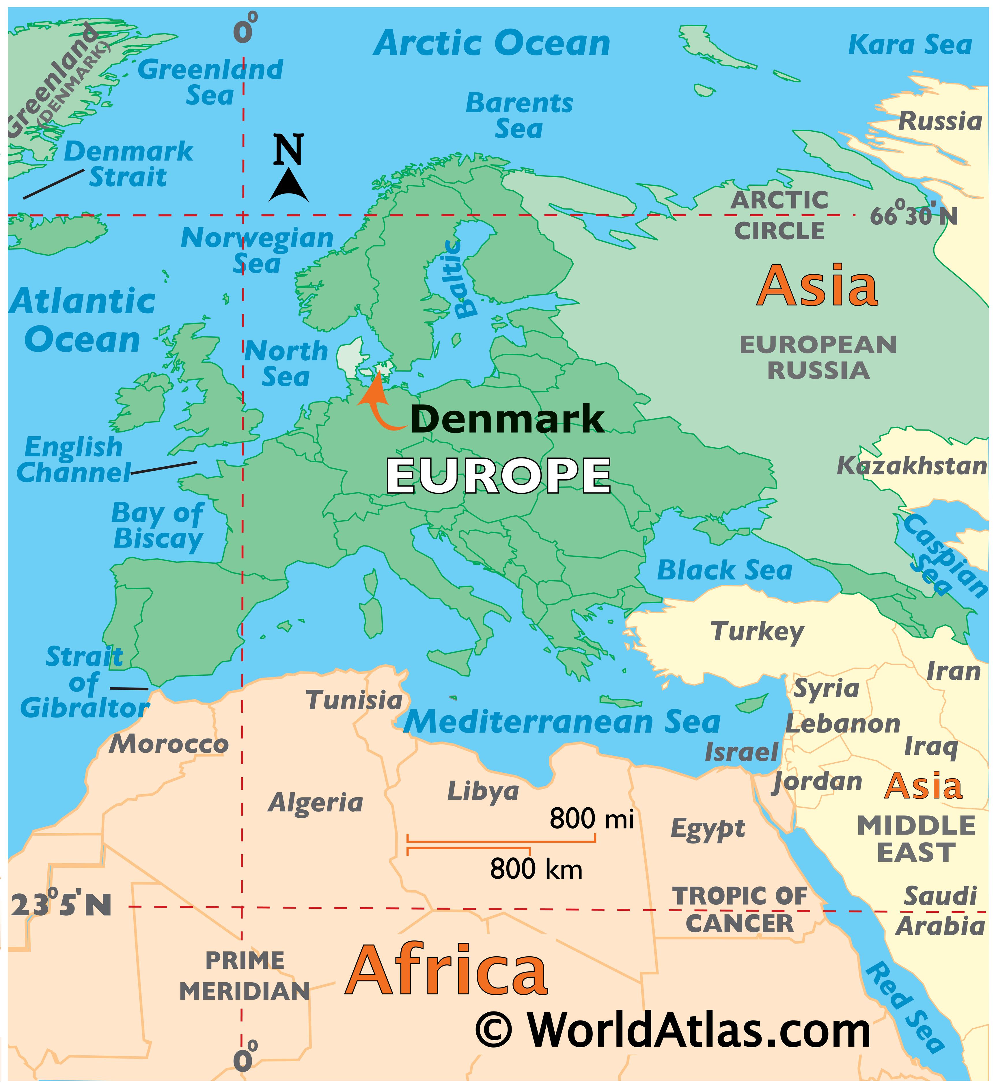 map of denmark in europe Denmark Map Geography Of Denmark Map Of Denmark Worldatlas Com map of denmark in europe