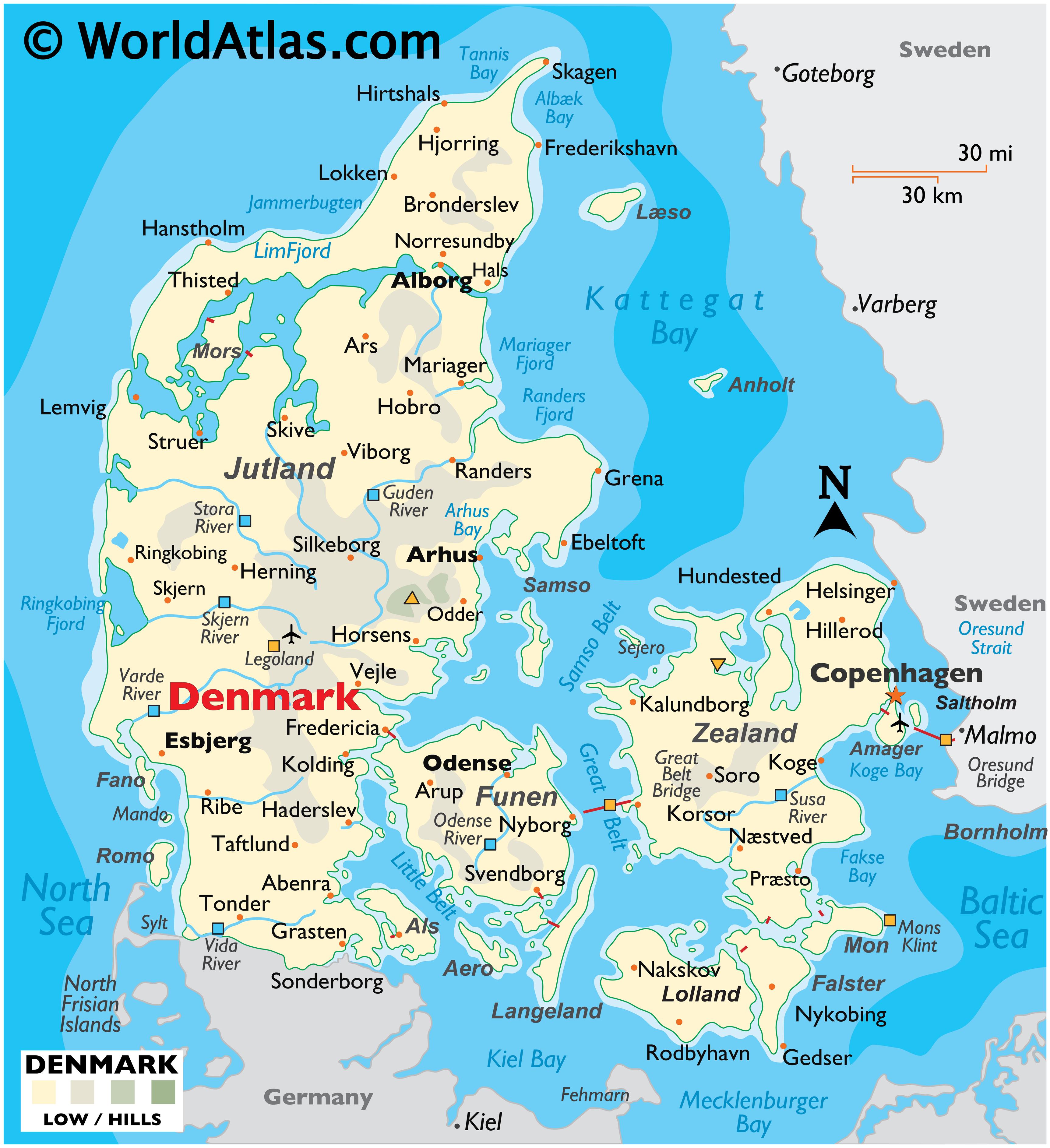 map of denmark during Denmark Map Geography Of Denmark Map Of Denmark Worldatlas Com map of denmark during