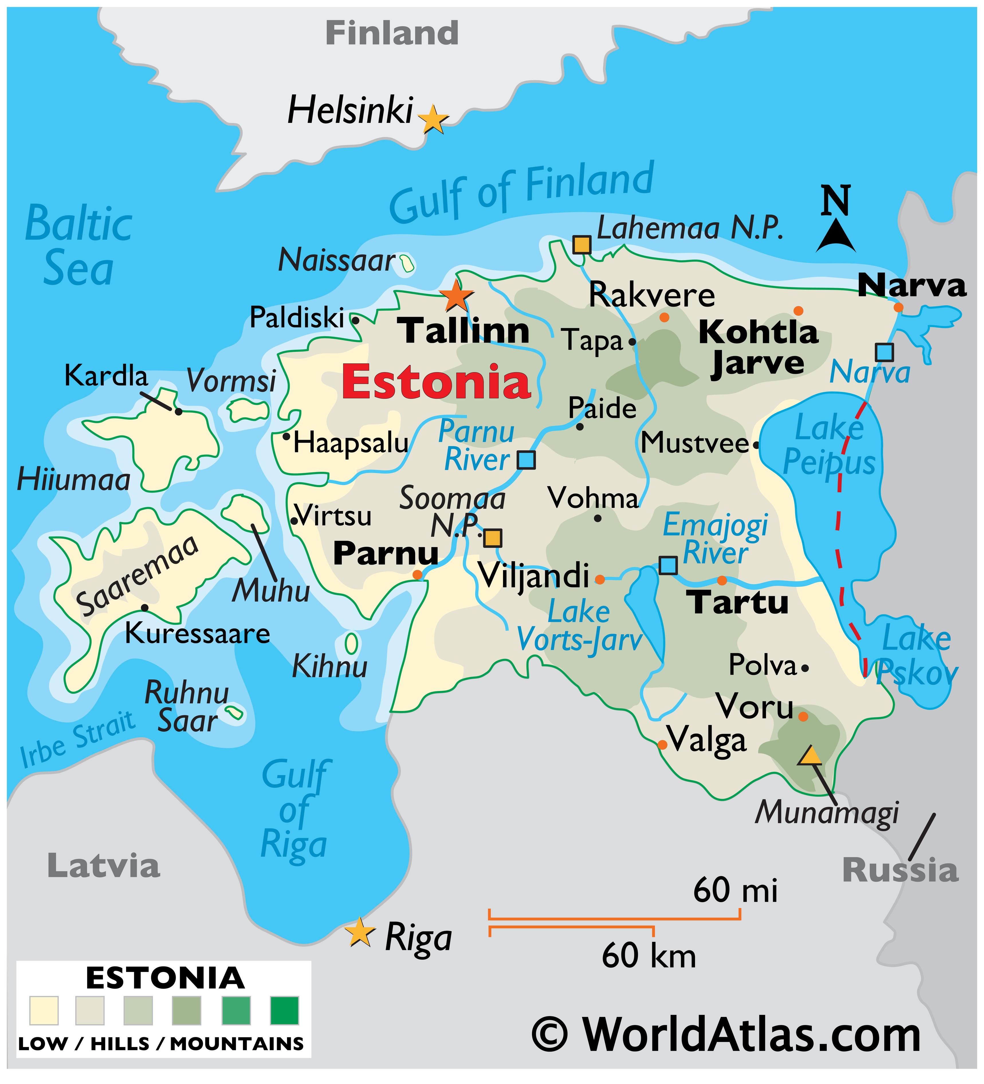 where is estonia on a world map Estonia Map Geography Of Estonia Map Of Estonia Worldatlas Com where is estonia on a world map