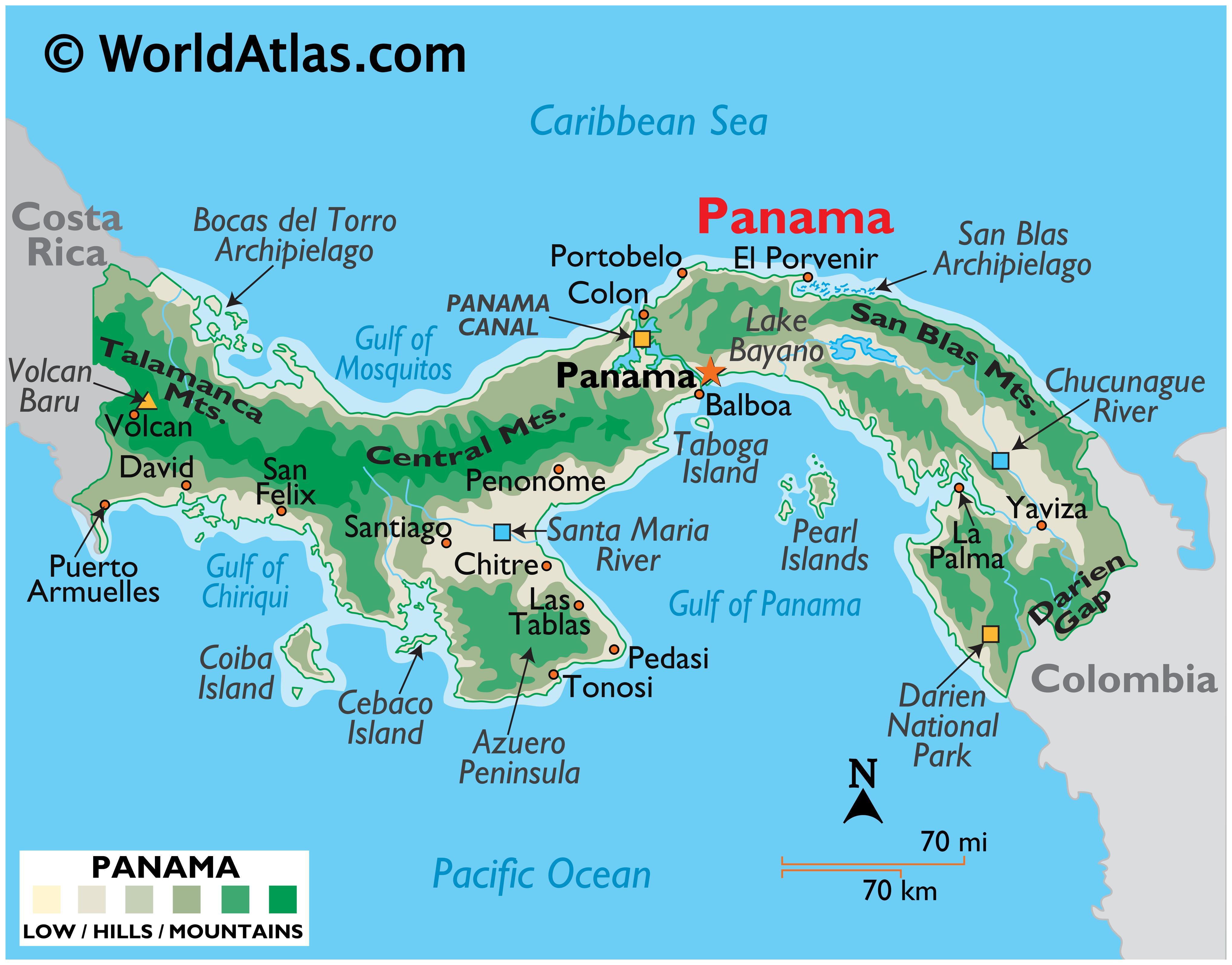 Kaart Van Panama - Bloemen