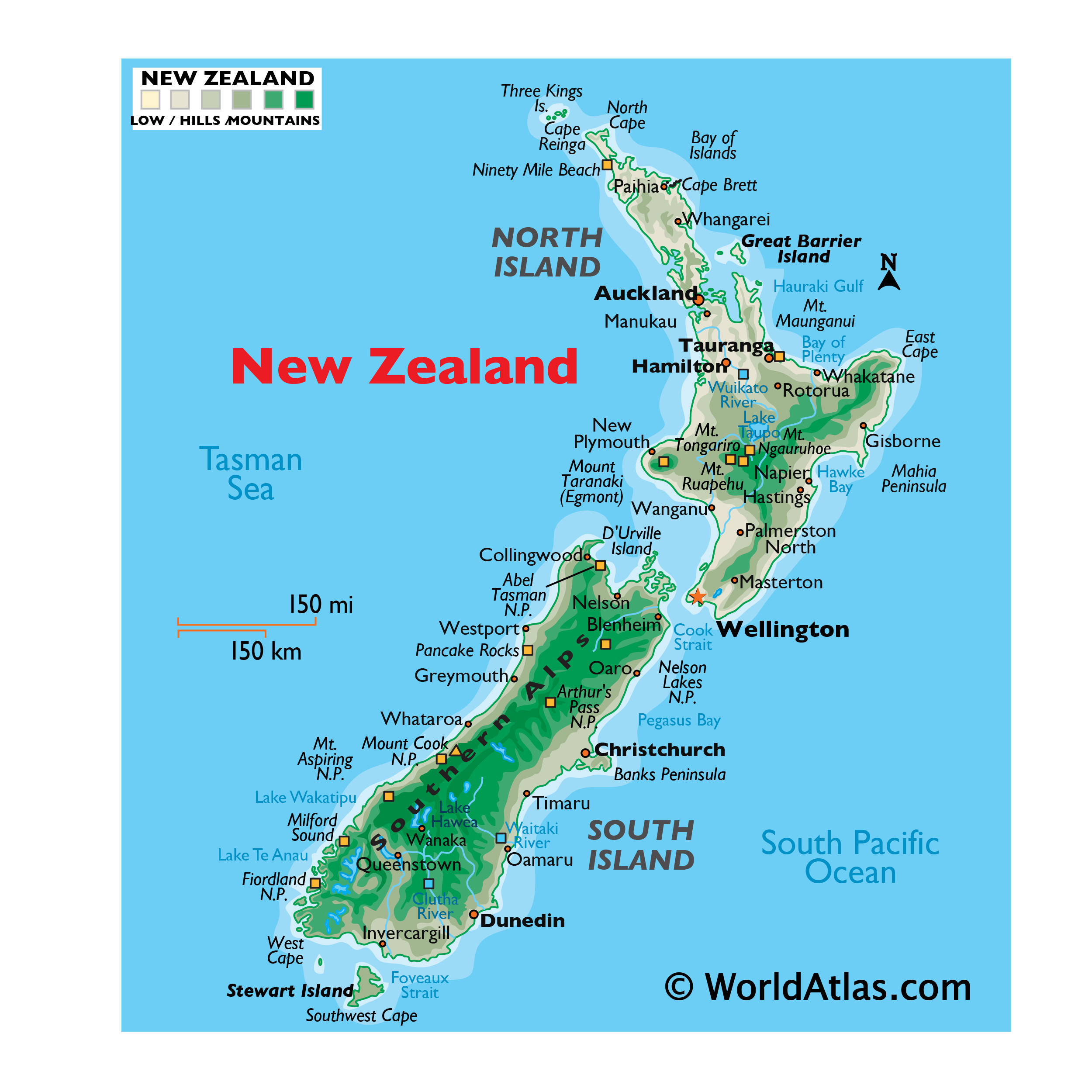 Map Of New Zealand New Zealand Map Geography Of New Zealand Map 