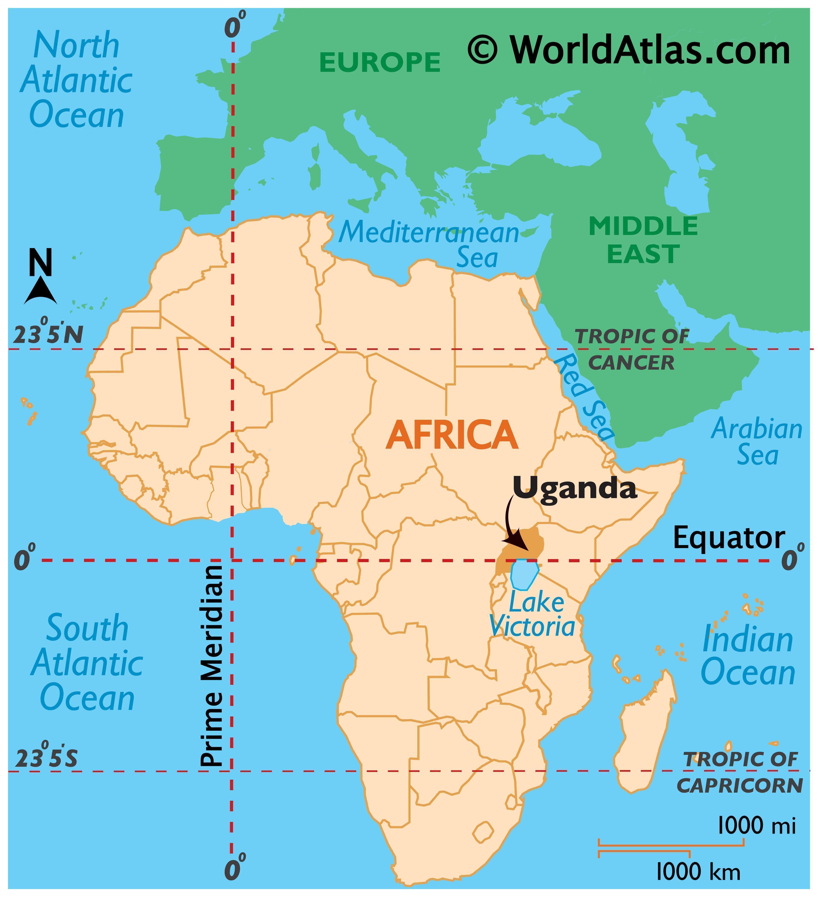 Political Map Of Uganda Satellite Outside - Gambaran