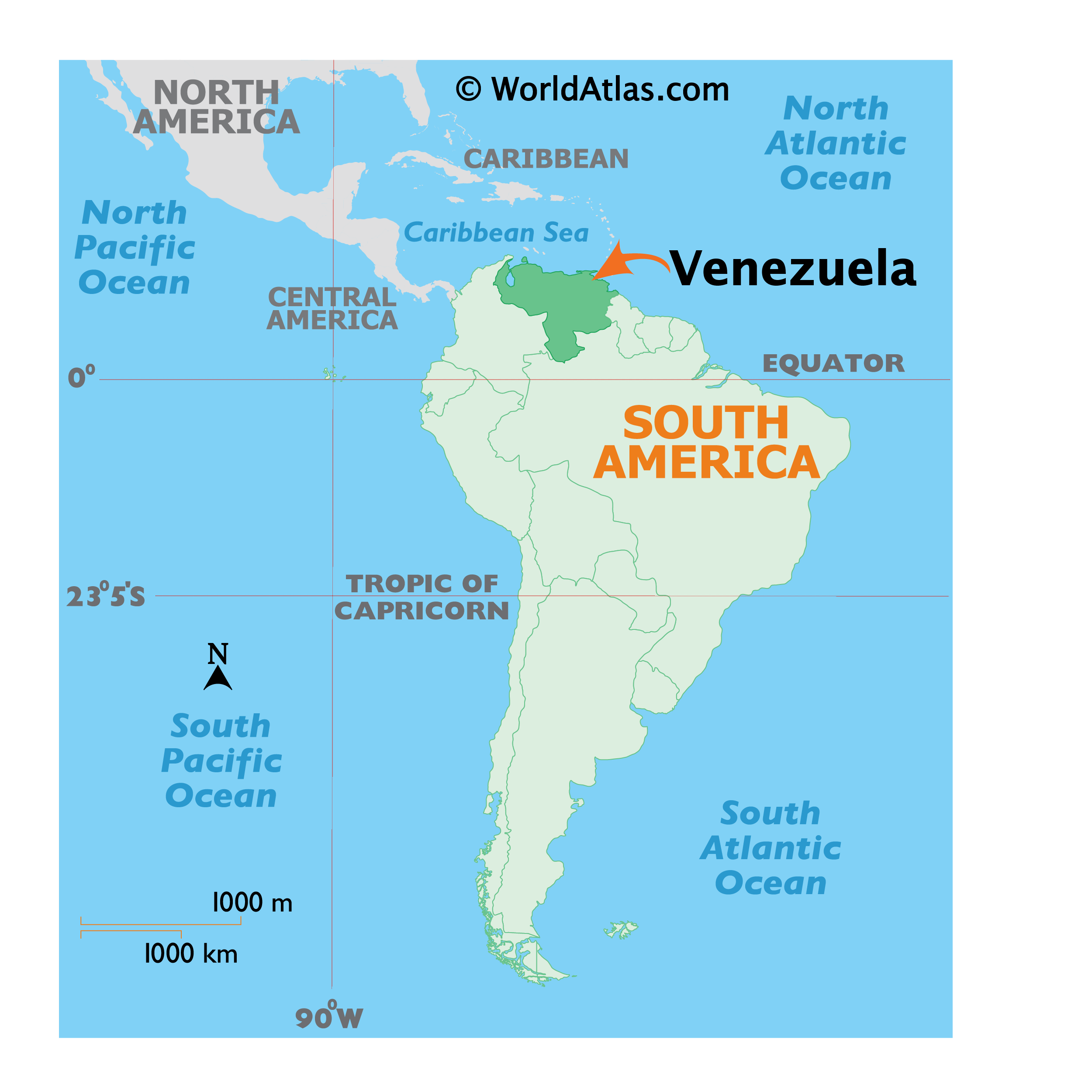 venezuela location on world map Venezuela Map Geography Of Venezuela Map Of Venezuela Worldatlas Com venezuela location on world map