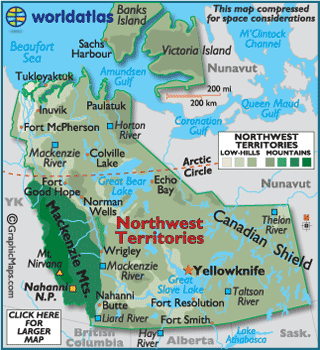 Mackenzie Mountains Canada Map Northwest Territories Map / Geography of Northwest Territories 