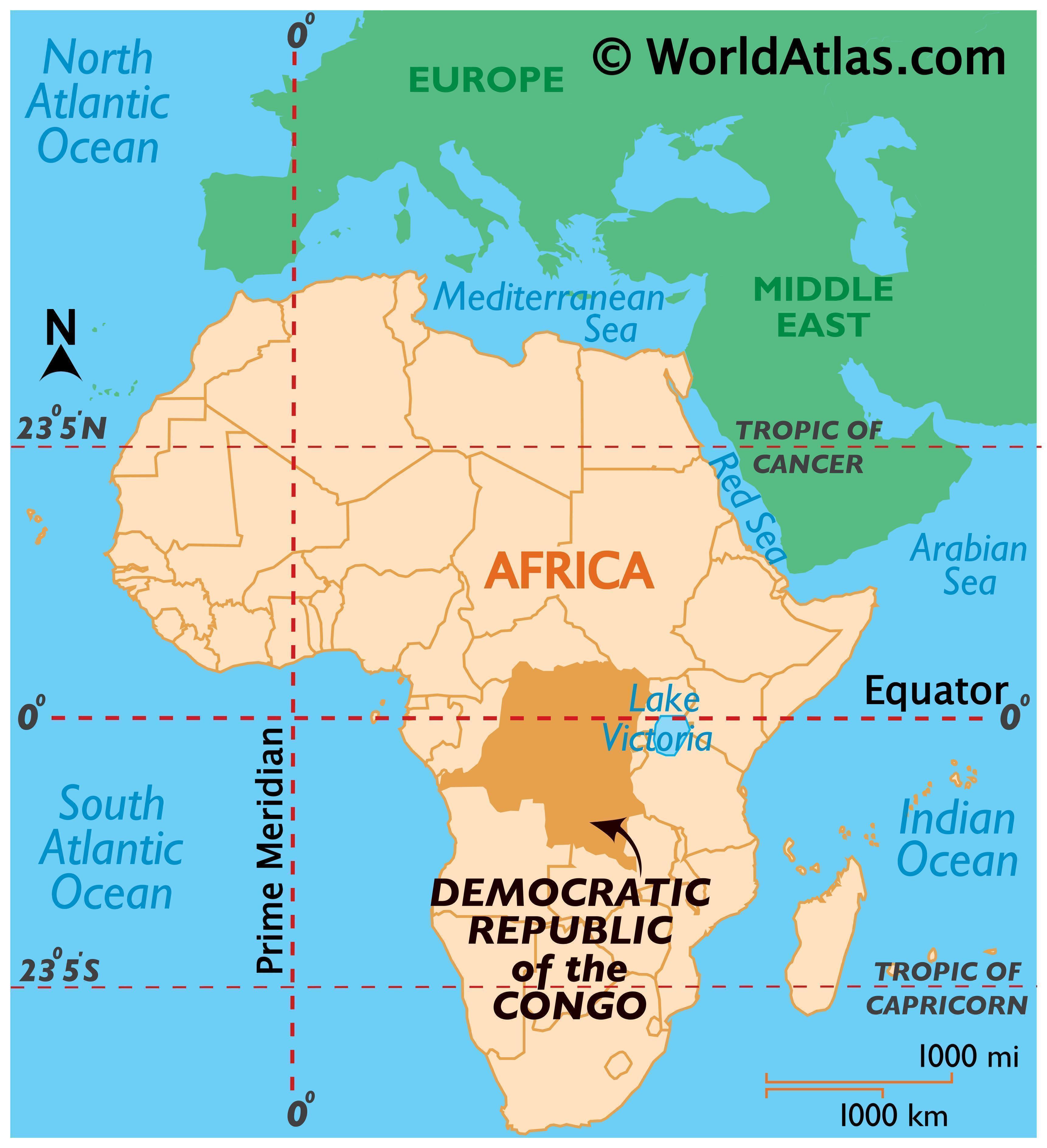 Zaire World Map