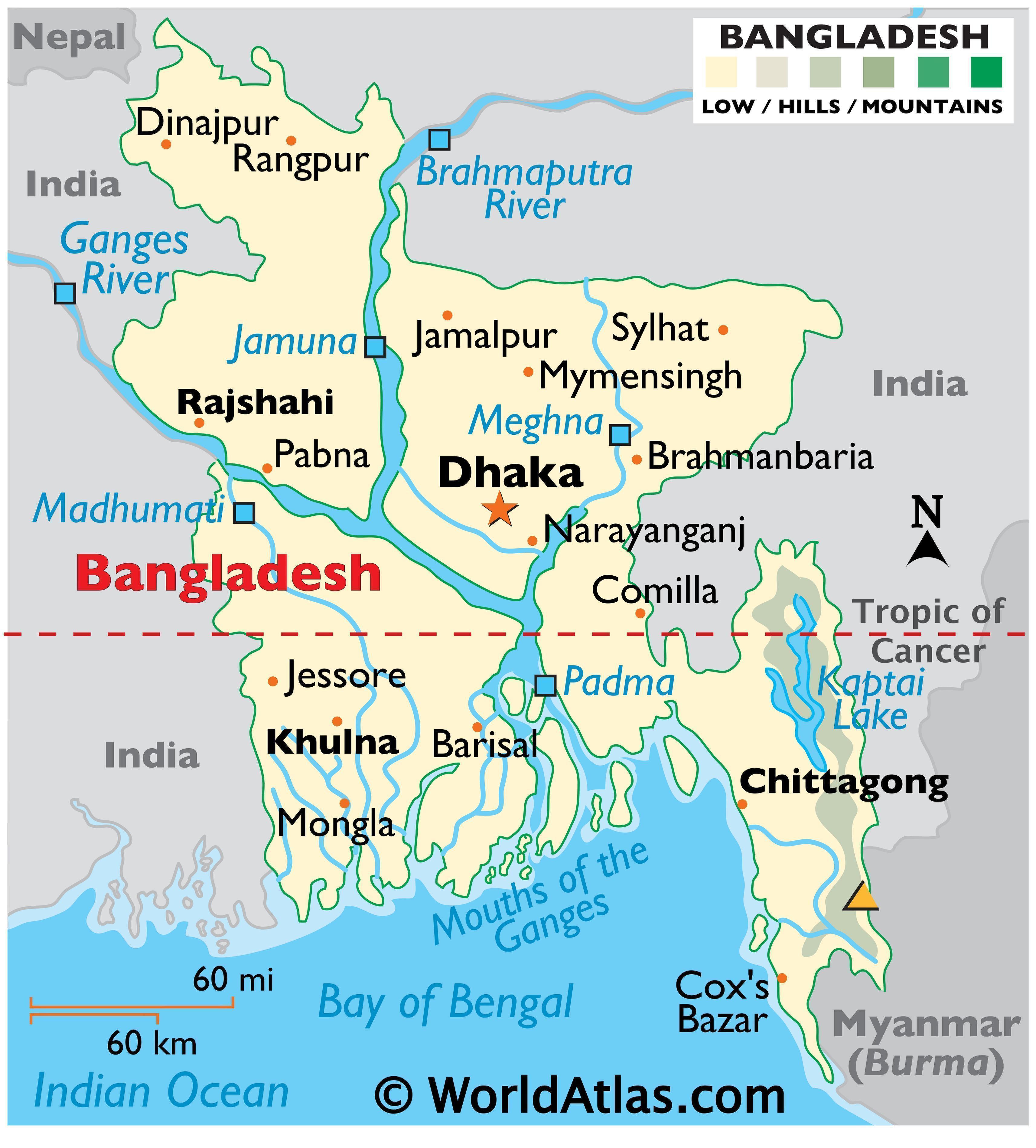 Map Of Bangladesh Physical Map Of Bangladesh Whatsans - vrogue.co