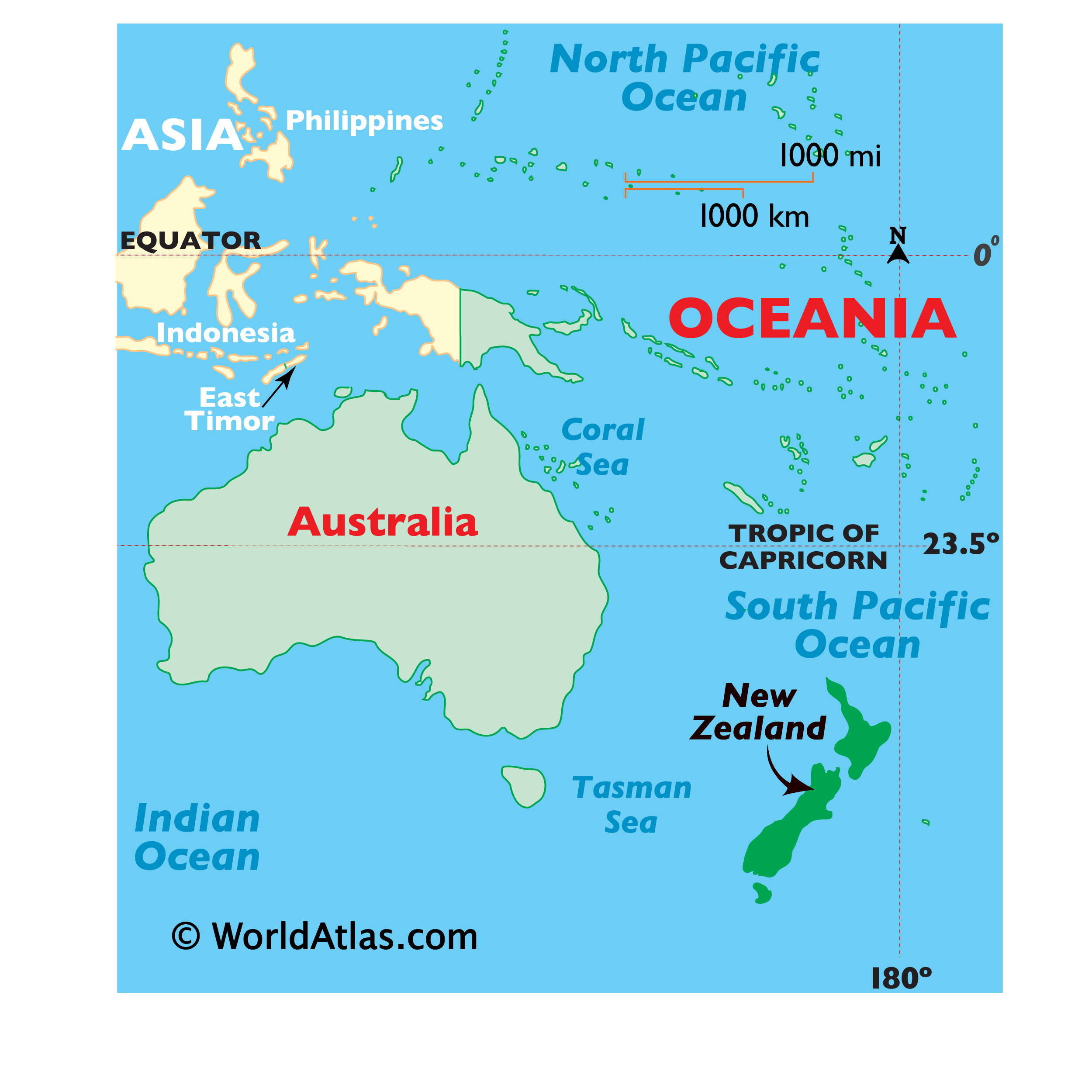 New Zealand On World Map