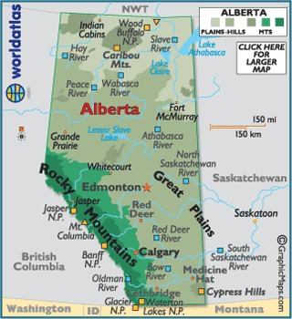 Hudson Alberta Canada Map Alberta Map / Geography of Alberta / Map of Alberta   Worldatlas.com