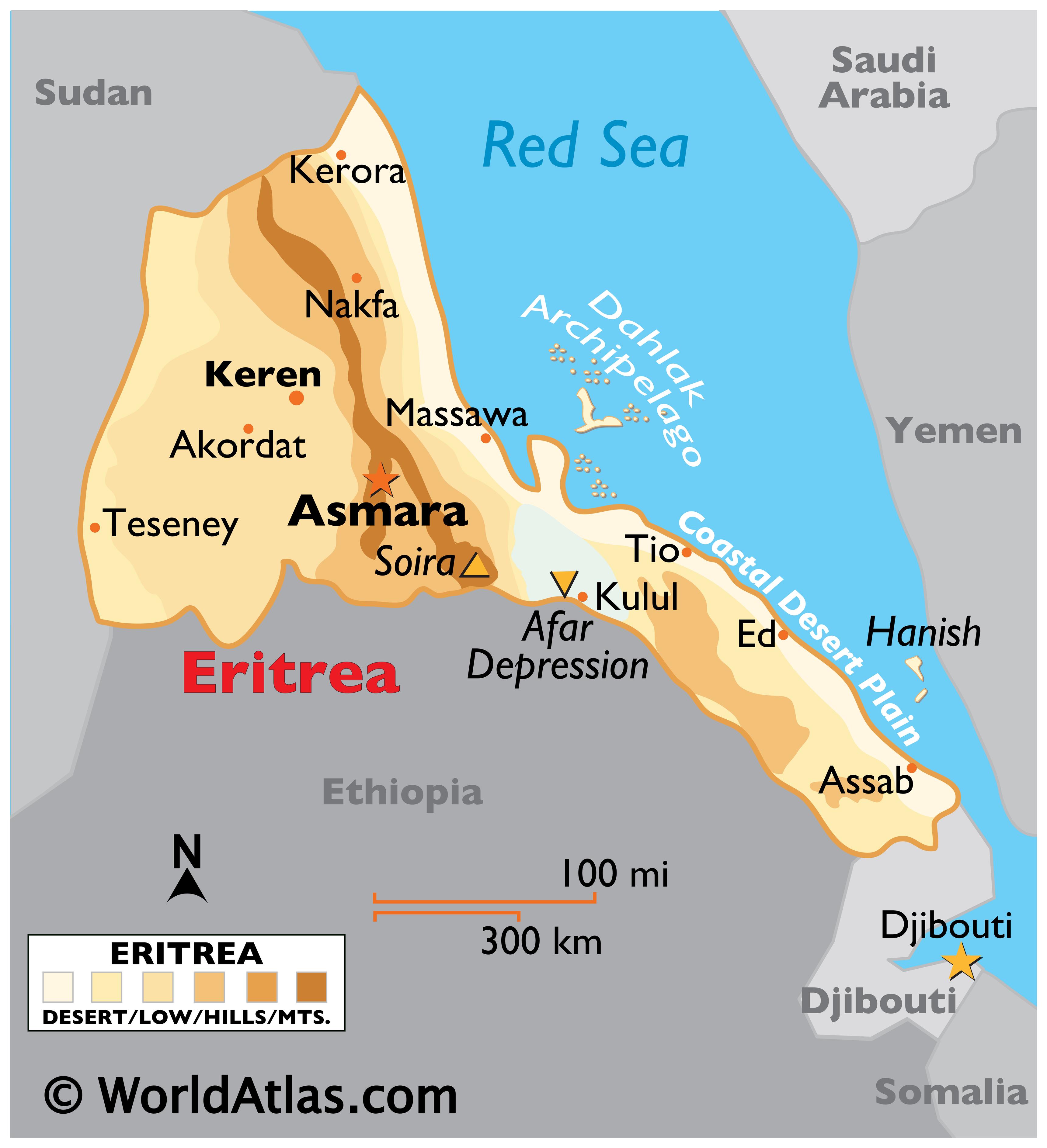 eritrea map africa        <h3 class=