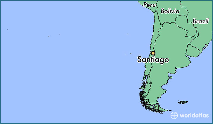 mapa que muestra la ubicación de Santiago