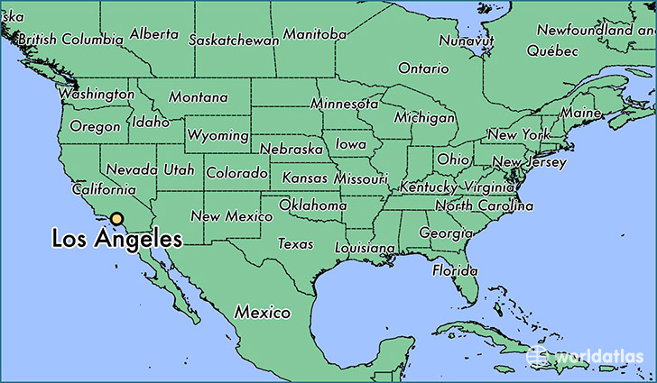 los angeles california map